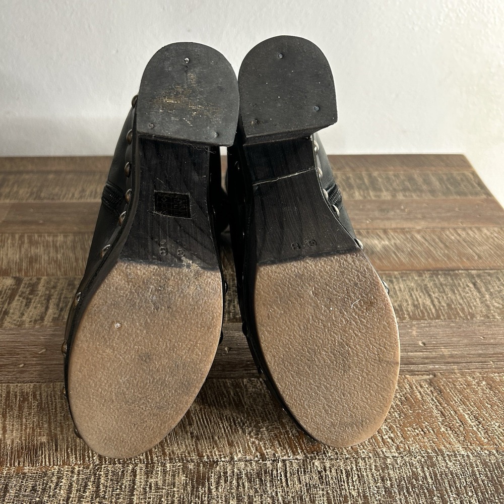 Free People Phantom Clog Boot 38 EU 7.5 Boho Leather Studded Platform Chunky - Picture 10 of 10